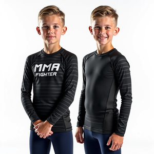 Personalizado MMA Brazilian Jiu Jitsu Rash Guard camisa de manga larga Anti UV compresión Gear Jiu Jitsu Kimono de Jiu Jitsu - Product Image 6