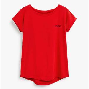Camisetas de algodón liso de alta calidad OEM, camiseta recortada cuadrada con logotipo personalizado, Top corto de gran tamaño, camiseta para mujer, camisetas informales para niñas - Product Image 1