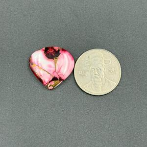 20.00Ct Natural Red Buffalo Cobre Turquesa Piedra preciosa suelta 22X23X5MM Forma de corazón suave Tamaño personalizable Alta calidad" - Product Image 1