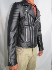 Veste de motard en cuir véritable pour homme, imperméable, respirante et écologique - Product Image 5