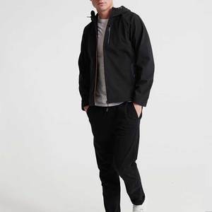 Veste Softshell Homme 2025 à Col Montant Enduit, Fermeture Éclair Intégrale, Logo Imprimé, Coupe-Vent Sportive à Capuche – Fabricant OEM – En Vente - Product Image 3