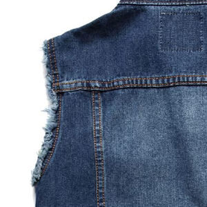 Chaleco Vaquero de Mezclilla Personalizado, Servicio de Fabricación Profesional, Alta Calidad, Estilo Desgastado, Transpirable - Product Image 5