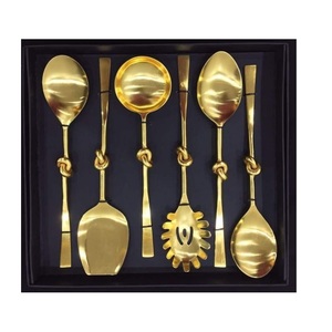 New Metal Dinnerware Fork <b>Set</b> Stainless Steel Luxury Kitchenware <b>Cutlery</b> <b>Set</b> <b>Gold</b> Leaf Handles Flatware <b>Cutlery</b> <b>Sets</b> for Home - Product Image 5