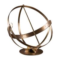 Globe terrestre suspendu Art Déco en laiton antique, carte du monde vintage, ornement décoratif de bureau, objet de collection pour la maison et les mariages