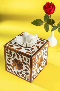 Premium Polished Bone Inlay Tissue Paper <b>Box</b> Handmade by Manufacturer for Restaurant and Home Table Ware Use - Product Image 3
