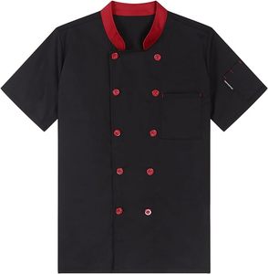 ชุดทำงานสำหรับร้านอาหารโรงแรมการจัดเลี้ยงในฤดูร้อนชุดเครื่องแบบเชฟแขนสั้นสำหรับทำอาหารในร้านอาหารและบาร์ - Product Image 6