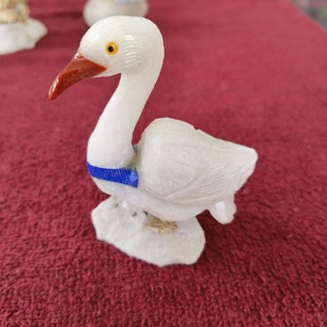 Belle pierre de cristal faite à la main canard oiseau sculpture Sculpture puissante amour paire charme finement sculpté oiseaux expositions le fard à joues - Product Image 4