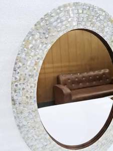 Cadre de miroir décoratif de luxe en nacre pour mur de salon cadre de miroir moderne personnalisé pour la décoration de la maison - Product Image 2