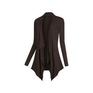 High Quality Long Length <b>Hoody</b> Solid Color <b>Zip</b> Front <b>Pocket</b> Casual Wear <b>Hoodie</b> for Women - Product Image 1