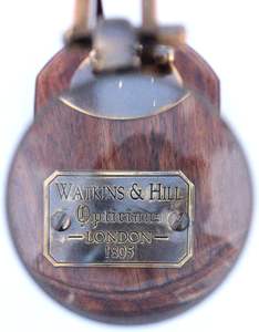 Nautical Vintage Brass Magnifying Glass with Wooden Stand Adjustable Desk Loupe Unique Personalized Gift for Him or Dad - Product Image 5