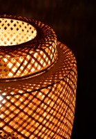 Lampe en bambou tissé de Style scandinave 100% accessoires d'éclairage en bambou naturel avec couverture en papier pour la conception de la maison moderne au Vietnam