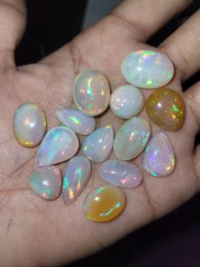 Cabochon d'opale éthiopienne de haute qualité pierres précieuses blanches naturelles taille calibrée certificat IGI traité thermiquement pour la fabrication de bijoux - Product Image 5