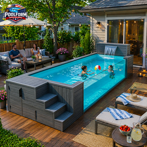 Piscina de Fibra de Vidrio Personalizada para Jardín Familiar, Resistente a Rayos UV/Viento/Roturas/Corrosión/Pinchazos, Venta al por Mayor a Precio Económico - Product Image 5