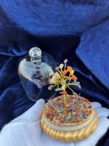 Wholesale Natural Seven Chakra Gemstone <b>Tree</b> with Amethyst Base & <b>Glass</b> Dome Feng Shui Crystal Energy <b>Tree</b> for Home Decor Gifts - Product Image 5