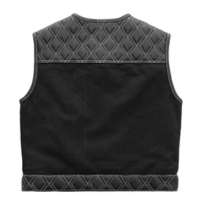 Gilet en dentelle denim 10 poches pour hommes noirs haute performance vêtements d'extérieur décontractés - Product Image 4