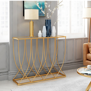 Contemporary Modern Luxury Glass Top <b>Console</b> <b>Table</b> <b>for</b> <b>Entry</b> Villa Hotel Applications-CST033 - Product Image 2