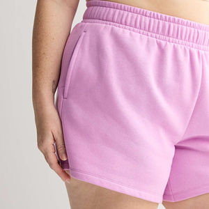 Heavyweight Hot <b>women's</b> <b>shorts</b> Loose Fit 100% Cotton solid pink colour custom DTF printed logo breathable <b>shorts</b> <b>for</b> <b>women</b> - Product Image 2