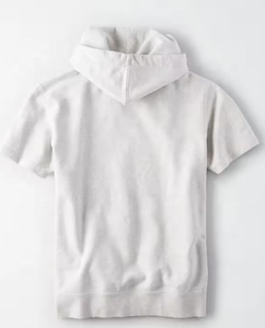 เสื้อมีฮู้ดแขนสั้นผ้าฟลีซผ้าฝ้ายระบายอากาศได้พิมพ์ลายซิลค์สกรีน100% - Product Image 1