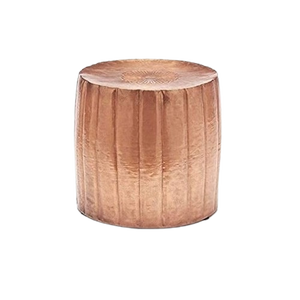 Top Selling <b>Vintage</b> Accent Stool Hammered Side Drum Shape Aluminum Classic Luxury Antique Metal Home Furniture Wholesale Item - Product Image 1