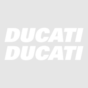 ชุดสติ๊กเกอร์สีขาว DUCATI 2 ชิ้น สำหรับติดถังน้ำมันรถมอเตอร์ไซค์ สำหรับตกแต่ง - Product Image 2