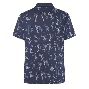 WAKIN WEAR Chemise de golf imprimée grande taille pour hommes, polo d'été décontracté à la mode avec manches respirantes pour adultes - Product Image 2