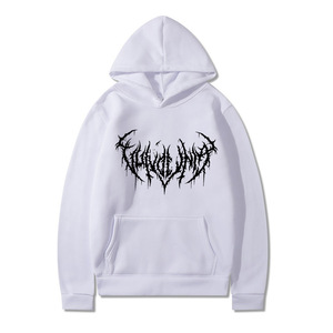 Sudaderas con capucha de algodón 100% de colores oscuros personalizadas para hombre con logotipo personalizado Jersey transpirable de gran tamaño unisex - Product Image 2