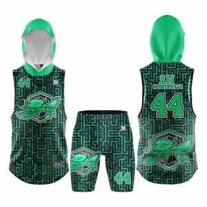 Compression 7v7 American Football Uniform Low Cost Sublimated <b>Hoodie</b> OEM Custom 7 on 7 Team Names Football Uniforms Set - Product Image 6