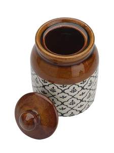 Tarro de cerámica con sello de silicona para mantener la frescura y la durabilidad. Tarro de cerámica colorido para decoración y almacenamiento en el estante de la cocina. - Product Image 6