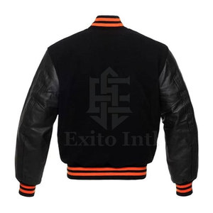 Chaqueta Letterman de gran tamaño para hombre de alta calidad con cuello levantado Material duradero MOQ bajo para la venta - Product Image 2