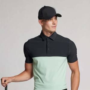 Polo clásico de dos tonos para hombre: mezcla de algodón suave, ideal para uso diario y actividades al aire libre - Product Image 2