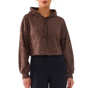 Últimas mujeres elegantes Crop Top Hoodies Nuevo diseño de moda transpirable para usar Ladies Crop Top Hoodies para la venta - Product Image 1