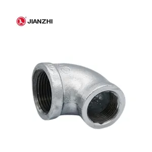 Jianzhi competitive black nut pipe fittings malleable iron Elbow Nipple Tee black galvanized pipe fittings reducing elbow