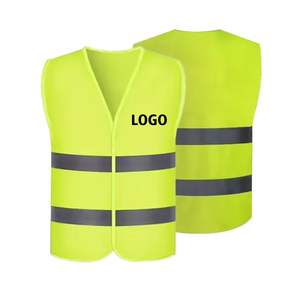 Chaleco reflectante de seguridad personalizable de poliéster 100% Chaleco ligero de trabajo y seguridad con logotipo para hombres de talla grande - Product Image 6