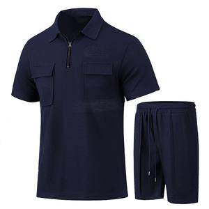 ชุดกางเกงขาสั้นผู้ชายผ้าฝ้ายระบายอากาศได้ดีดีไซน์ใหม่ - Product Image 2