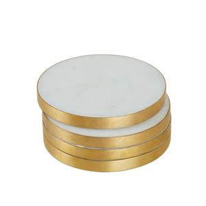 Ensembles de sous-verres Design luxueux vente chaude sous-verres ronds dorés sous-verres de luxe/sous-verres à thé/sous-verres à tasse - Product Image 1