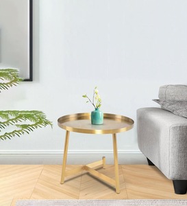 <b>Round</b> Metal <b>Table</b> With Metal Top <b>Tables</b> Accent <b>Side</b> <b>Table</b> for Living Room and Home Furniture High Quality - Product Image 3