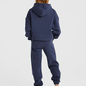 เสื้อฮู้ดดี้แขนสั้นคอเต่าซิปหน้าผ้าฝ้ายฟลีซ 100% สำหรับผู้หญิง ดีไซน์สีสันตามสั่ง ป้องกันรอยยับ ระบายอากาศได้ดี ทรงไหล่ตก - Product Image 6