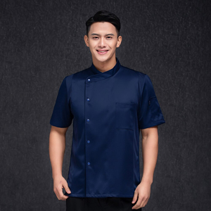 Veste de Chef unisexe à manches courtes, manteaux d'uniforme de Restaurant pour femmes, vêtements de cuisine, prix vente en gros - Product Image 4