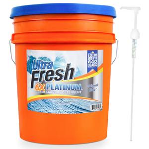 Detergente para Ropa Ultra Fresh 6X Platinum de 5 Galones, Hasta 640 Cargas, Azul Original - Product Image 1