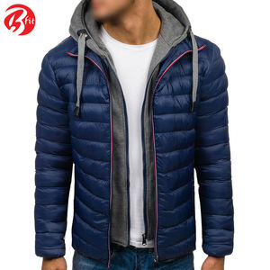 Vêtements pour hommes Vêtements d'extérieur Veste courte à manches longues avec poches zippées Veste matelassée dernier modèle - Product Image 4
