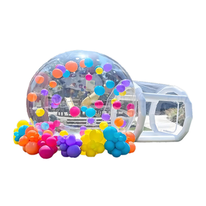 Maison à bulles gonflable en PVC, tente transparente en mousse étanche à la pluie, tente dôme d'air, maison à bulles pour le camping en plein air, en stock - Product Image 1