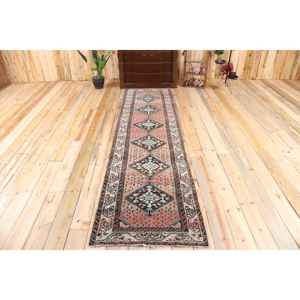 Vintage 2.6x9.7 ft <b>Runner</b> Rug, Turkish Rug, <b>Red</b> Paisley Rug - Product Image 1