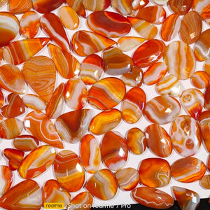 Agate rouge naturelle du Botswana lisse mélange forme Cabochon de pierres précieuses en vrac pour la fabrication de bijoux prix de gros - Product Image 6