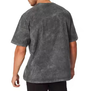 เสื้อยืดผู้ชายโอเวอร์ไซส์ผ้าคอตตอนพิมพ์ลายตัวอักษรผ้าปะติดเสื้อโอเวอร์ไซส์ผ้าซักแบบกำหนดเอง - Product Image 5