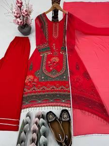 NUEVO SALWAR KAMEEZ DE DISEÑO, EN GEORGETTE DE ALTA CALIDAD CON ESTAMPADO DIGITAL, TRABAJO A MANO, ESTILO MODERNO Y ELEGANTE PARA FIESTAS - Product Image 2