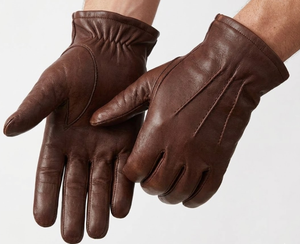 Gants en cuir perforés classiques - Accessoires pour hommes de qualité supérieure - Product Image 1