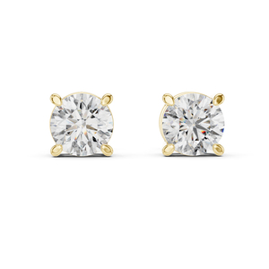 ต่างหูเพชรทรงกลมสีโรสโกลด์ 14K ที่เพาะเลี้ยงในห้องปฏิบัติการ |   ต่างหูสำหรับงานปาร์ตี้ |   เพชรที่เพาะเลี้ยงใหม่ - Product Image 4