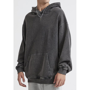 Top Qualité Élégant Lavage À L'Acide Hoodies Hommes Nouveau Design Lavage À L'Acide À Capuche Hommes En Gros Streetwear Hoodies Hommes - Product Image 4
