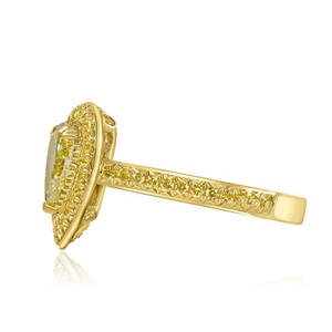 แหวนเพชรเม็ดเดี่ยวสีเหลือง14K ที่ผ่านการรับรองจาก1.5ct IGI แหวนหมั้นและแหวนแต่งงานในห้องแล็บสีเหลืองทอง - Product Image 2