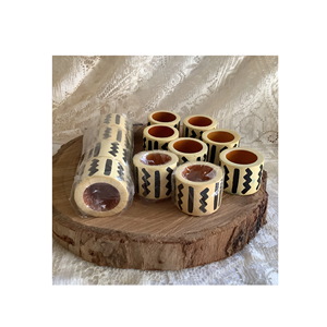 Juego de 8 Anillos para Servilletas con Incrustaciones de Hueso, Decoración de Mesa, Forma Redonda - Product Image 5